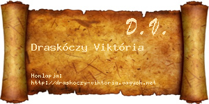 Draskóczy Viktória névjegykártya