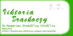 viktoria draskoczy business card